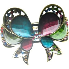 Hd Marketim Otantik Swarovski Taşlı Çiçekli Kelepçe Metal Bileklik