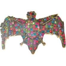 Hd Marketim Otantik Swarovski Taşlı Yarasa Kelepçe Metal Bileklik 5498