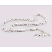 Tesbihane Arpa Kesim 925 Ayar Gümüş Tesbih (Model-3)