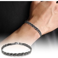 DAVİD BLACK 1000 Ayar Gümüş Kazaz El Örmesi Bileklik - 1