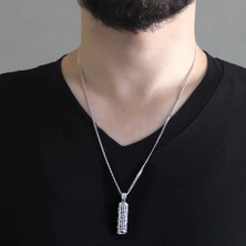 DAVİD BLACK 103000994 Şık Tasarım 925 Ayar Gümüş Cevşen Kolye