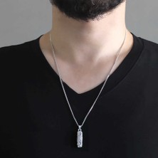 Tesbihane 103000995 Zülfikar Kılıç İşlemeli 925 Ayar Gümüş Cevşen Kolye