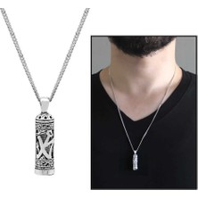 Gümüş Hediye Al Arapça Muhammed Yazılı 925 Ayar Gümüş Cevşen Kolye