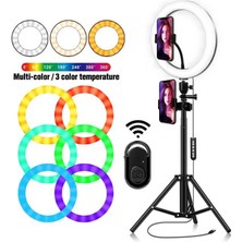 Zore Rgb-26 Işıklı Tripod Telefon Tutucu Ring Light
