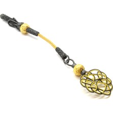 Gül Endam Sarı-Gri Renk 1000 Ayar Gümüş Kazaz Püskül