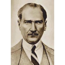 Asilmeydan Sivil Gazi Mustafa Kemal Atatürk Portre Takım Elbiseli Modern Atatürk Poster Bayrak 100 x 150 cm