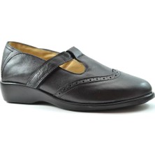 Dr. Comfort 1106 Siyah Deri Ortapedik Kadın Anne Şeker Ayakkabı