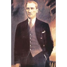 Asilmeydan Takım Elbiseli Gazi Mustafa Kemal Atatürk Sivil Poster Bayrak 100X150 cm
