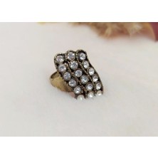 Hd Marketim Otantik Tasarım Kadın Yüzük Swaroski Taşlı Yüzük Ayarlanabilir Ölçü