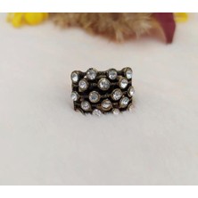 Hd Marketim Otantik Tasarım Kadın Yüzük Swaroski Taşlı Yüzük Ayarlanabilir Ölçü