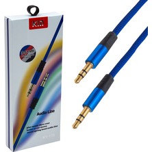 Powermaster PM-3778 3.5 mm Erkek/erkek Lacivert Stereo Aux Kablo