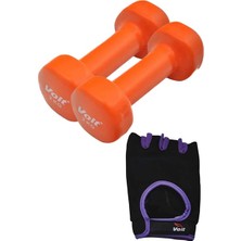 Voit DB107 2kg Turuncu Dumbell 2 Adet +1731 Ağırlık Eldiveni