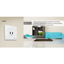 Viko Karre Çift USB Çıkışlı Şarj Prizi Beyaz 5V-2A  (90967101)