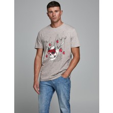 Jack & Jones 12180478 Jorskulljoy Tee Ss Crew Neck Xmas Erkek T-Shirt