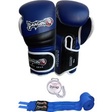 Dragon Attack 6 Boks Eldiveni Kick Boks Muay Thai Boks Eldiveni Bandaj ve Dişlik 3'lü Set