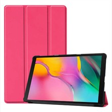 noktaks - Samsung Galaxy T720 Tab S5E - Tablet Kılıfı Smart Cover Standlı 1-1 Kılıf - Pembe