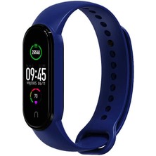 Nezih Case Xiaomi Mi Band 5 Uyumlu Klasik Silikon Kordon Lacivert