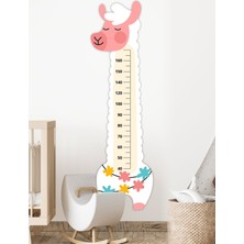 Msticker Sevimli Kuzu Boy Ölçer Çocuk Odası Duvar Sticker