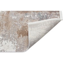 Eko Halı Fresco Fs 05 Kahve Krem Akrilik Viskon Parlak Görünüm Sık Dokuma Modern Salon Halısı
