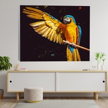 Deko Gonya Ara Papağanı Temalı Dekoratif Kanvas Tablo