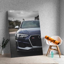 Deko Gonya Yakın Çekim Audi Araba Dekoratif Kanvas Tablo