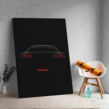 Deko Gonya Audi Araba Arka Görünüş Dekoratif Kanvas Tablo 2