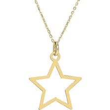 Prenses Pırlanta Kadın 14 Ayar Altın Yıldız Kolye