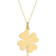 Prenses Pırlanta Kadın 14 Ayar Altın Yonca Kolye