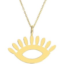 Prenses Pırlanta Kadın 14 Ayar Altın Göz Kolye