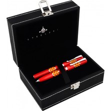 Steelpen Force Dolma & Tükenmez Kalem Seti Sarı Kırmızı 8602