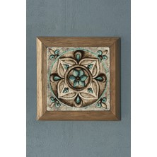 Oscar Stone Masif Çerçeveli Desen (Tile) Doğaltaş Tablo Pano Oscar Stone Decor 28X28 cm