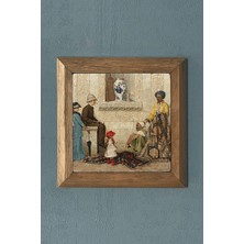 Oscar Stone Masif Çerçeveli Taş Tablo-Wall Decor- Oscar Stone Decor 28X28 C