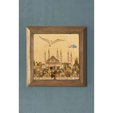 Oscar Stone Istanbul Masif Çerçeveli Taş Tablo-Wall Decor- Oscar Stone Decor 28X28 cm