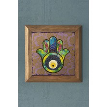 Oscar Stone Masif Çerçeveli Taş Tablo-Wall Decor- Oscar Stone Decor 28X28 cm