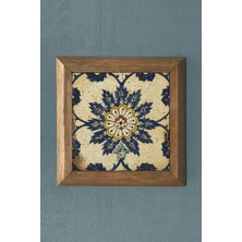 Oscar Stone Masif Çerçeveli Taş Tablo-Wall Decor- Oscar Stone Decor 28X28 cm