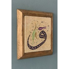 Oscar Stone Masif Çerçeveli Taş Tablo-Wall Decor- Oscar Stone Decor 28X28 cm