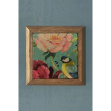 Oscar Stone Masif Çerçeveli  Taş Tablo-Wall Decor- Oscar Stone Decor 28X28 cm