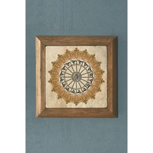 Oscar Stone Hat Sanatı-Masif Çerçeveli  Taş Tablo-Wall Decor- Oscar Stone Decor 28X28 cm