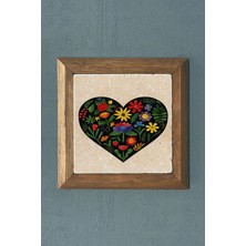 Oscar Stone Masif Çerçeveli  Doğaltaş Tablo Pano Oscar Stone Decor 28X28 cm