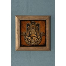 Oscar Stone Masif Çerçeveli   Taş Tablo- Duvar Dekoru- Oscar Stone Decor 28X28 Cm-Wall Decor