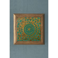 Oscar Stone Masif Çerçeveli   Taş Tablo- Duvar Dekoru- Oscar Stone Decor 28X28 Cm-Wall Decor