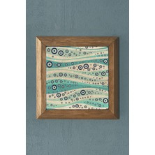 Oscar Stone Masif Çerçeveli    Nazar Taş Tablo- Duvar Dekoru- Oscar Stone Decor 28X28 Cm-Wall Decor