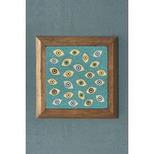 Oscar Stone Masif Çerçeveli   Taş Tablo- Duvar Dekoru- Oscar Stone Decor 28X28 Cm-Wall Decor