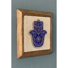 Oscar Stone Masif Çerçeveli    Fatma Ana Eli Taş Tablo- Duvar Dekoru- Oscar Stone Decor 28X28 Cm-Wall Decor