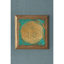 Oscar Stone Masif Çerçeveli   Taş Tablo- Duvar Dekoru- Oscar Stone Decor 28X28 Cm-Wall Decor