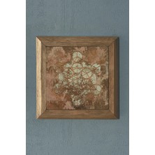 Oscar Stone Masif Çerçeveli   Taş Tablo- Duvar Dekoru- Oscar Stone Decor 28X28 Cm-Wall Decor