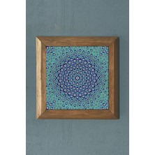 Oscar Stone Masif Çerçeveli   Nazar Taş Tablo- Duvar Dekoru- Oscar Stone Decor 28X28 Cm-Wall Decor