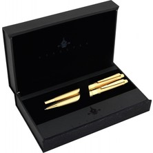 Steelpen Uranus Dolma & Tükenmez Kalem Seti Desenli Gold 527