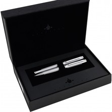 Steelpen Serra Dolma & Tükenmez Kalem Seti Mercury Silver 800-21