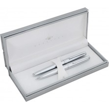 Steelpen Saturn Dolma & Tükenmez Kalem Seti Parlak Krom 2357